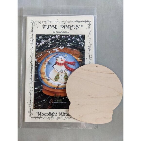 2 Plum Purdy Christmas Holiday Wood Ornament Kits Tole Painting - Picture 5 of 6